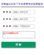 2020年河南省10月自学考试成绩查询通知